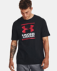 Immagine di UNDER ARMOR - T shirt da uomo nera con logo bianco e rosso