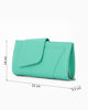 Immagine di ANNES NICOLE - Pochette verde acqua con fascia e pattina in vernice, MADE IN ITALY
