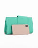 Immagine di ANNES NICOLE - Pochette verde acqua con fascia e pattina in vernice, MADE IN ITALY