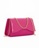Immagine di ANNES NICOLE - Pochette fucsia con patta in vernice e doppia catenina, MADE IN ITALY