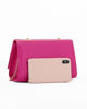 Immagine di ANNES NICOLE - Pochette fucsia con patta in vernice e doppia catenina, MADE IN ITALY