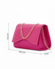 Immagine di ANNES NICOLE - Pochette fucsia con patta in vernice e doppia catenina, MADE IN ITALY