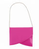 Immagine di ANNES NICOLE - Pochette fucsia a punta con inserto in vernice e patta, MADE IN ITALY