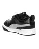 Immagine di PUMA - Sneaker da bambina nera con logo argento glitter e doppio strappo, numerata 20/27 - MULTIFLEX GLITZ V INF