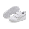 Immagine di PUMA - Sneaker da bambina bianca con logo argento glitter, numerata 28/35 - MULTIFLEX GLITZ FS V PS