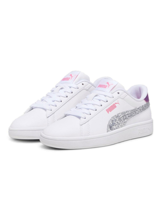 Globo E-Commerce - Calzature, Abbigliamento, Sport, Intimo, Accessori -  PUMA - Sneakers da bambina rosa glitter e bianca con doppio strappo e  soletta in memory foam, numerata 20/27 - SMASH V2 GLITZ GLAM V INF