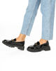 Immagine di MY JEWELS - Mocassino nero in vernice con morsetto e suola track
