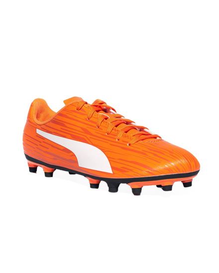 Immagine di PUMA - Scarpe da calcio uomo arancioni e bianche - RAPIDO III FG/AG