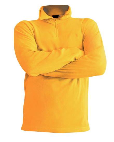 Immagine di ON SPIRIT - Micropile da uomo giallo con mezza zip frontale - ETTORE