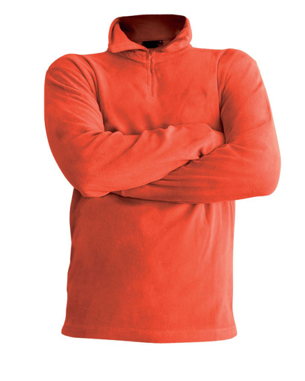 Immagine di ON SPIRIT - Micropile da uomo arancione con mezza zip frontale - ETTORE