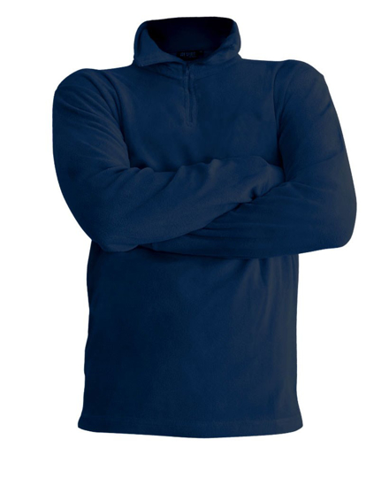 Immagine di ON SPIRIT - Micropile da uomo blu scuro con mezza zip frontale - ETTORE