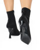 Immagine di MISS GLOBO - Tronchetto nero in lycra a punta con zip laterale, tacco 9,5CM