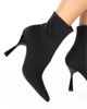 Immagine di MISS GLOBO - Tronchetto nero in lycra a punta con zip laterale, tacco 9,5CM