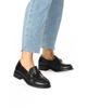 Immagine di ZOE - Mocassino nero con morsetto sulla fascia frontale, tacco 3CM