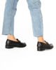 Immagine di ZOE - Mocassino nero con morsetto sulla fascia frontale, tacco 3CM