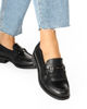 Immagine di ZOE - Mocassino nero con morsetto sulla fascia frontale, tacco 3CM