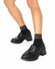 Immagine di ZOE - Mocassino nero con suola track, tacco 6,5CM