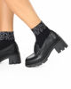 Immagine di ZOE - Mocassino nero con suola track, tacco 6,5CM
