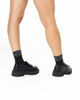 Immagine di ZOE - Mocassino nero con suola track e applicazione metallica sulla fascia frontale, tacco 3CM