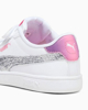 Immagine di PUMA - Sneaker da bambina bianca con logo rosa glitter, numerata 28/35 - SMASH 3.0 L STAR G V PS