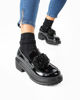 Immagine di MISS GLOBO - Mocassino nero con frange in strass, tacco 5CM