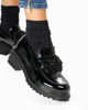 Immagine di MISS GLOBO - Mocassino nero con frange in strass, tacco 5CM