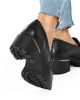 Immagine di ZOE - Mocassino nero con suola track, tacco 5CM