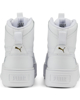 Immagine di PUMA KARMEN REBELLE MID - Sneakers alta bianca in VERA PELLE con dettagli oro e suola alta