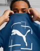Immagine di PUMA - T shirt da uomo azzurra con logo bianco