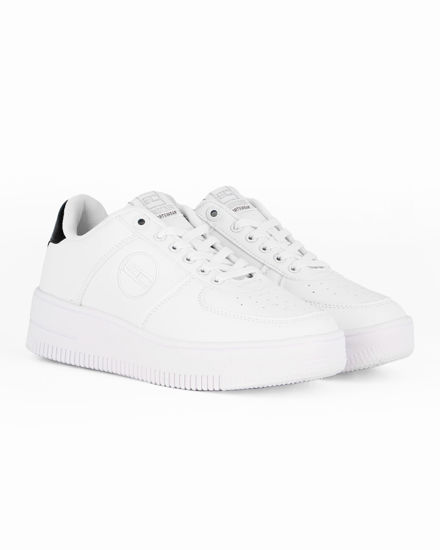 Immagine di ENRICO COVERI SPORTSWEAR - Sneakers bianca con patch nera specchiata