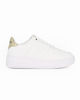 Immagine di ENRICO COVERI SPORTSWEAR - Sneakers bianca con patch oro specchiata
