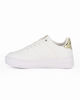 Immagine di ENRICO COVERI SPORTSWEAR - Sneakers bianca con patch oro specchiata