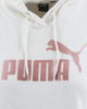 Immagine di PUMA - Felpa da donna bianca con cappuccio e logo rose gold