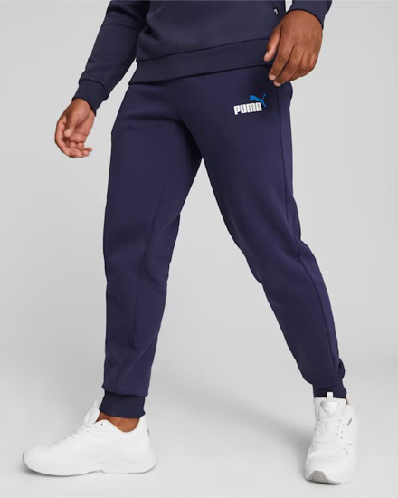 Immagine di PUMA - Pantalone tuta da uomo blu con logo bianco