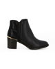 Immagine di BACHATA - Stivaletto nero con zip laterale, inserto elasticizzato e lavorazione sul retro, tacco 6CM
