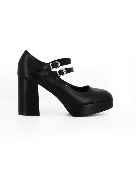 Immagine di MY JEWELS - Décolleté nera con doppio cinturino frontale, tacco 8,5CM