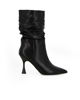 Immagine di MY JEWELS - Stivale nero a punta con gambale arricciato, tacco 9CM