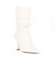 Immagine di MY JEWELS - Stivale bianco a punta con gambale arricciato, tacco 9CM