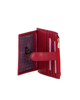 Immagine di DIVAS - Portacarte rosso in VERA PELLE con ribaltina e tasca portascpicci
