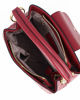 Immagine di SOLO SOPRANI - Borsa un manico bordeaux con pattina e parte frontale loggata, tracolla removibile