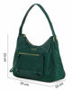 Immagine di CORTINA POLO STYLE - Borsa mezzaluna un manico verde con tasca frontale e tracolla removibile