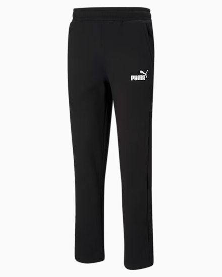 Immagine di PUMA - Pantalone tuta da uomo nero a gamba dritta con logo bianco