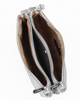 Immagine di ENRICO COLLEZIONE - Tracolla argento con tre scomparti principali e laccio da polso removibile