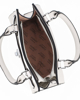 Immagine di ENRICO COLLEZIONE - Borsa due manici beige con cuciture verticali e cinturino con girello, tracolla removibile