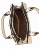 Immagine di ENRICO COLLEZIONE - Borsa due manici oro con cuciture verticali e cinturino con girello, tracolla removibile