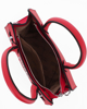 Immagine di ENRICO COLLEZIONE - Borsa due manici rossa con cuciture verticali e tracolla removibile