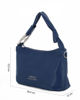 Immagine di ENRICO COLLEZIONE - Borsa blu con tracolla removibile e inserto con strass sul manico