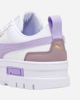 Immagine di PUMA - Sneaker da donna bianca e lilla in VERA PELLE con suola alta - MAYZE LTH WNS