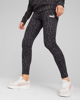 Immagine di PUMA - Leggins leopardati neri e grigio scuro con logo bianco