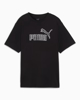 Immagine di PUMA - T shirt da relaxed fit nera con logo argento